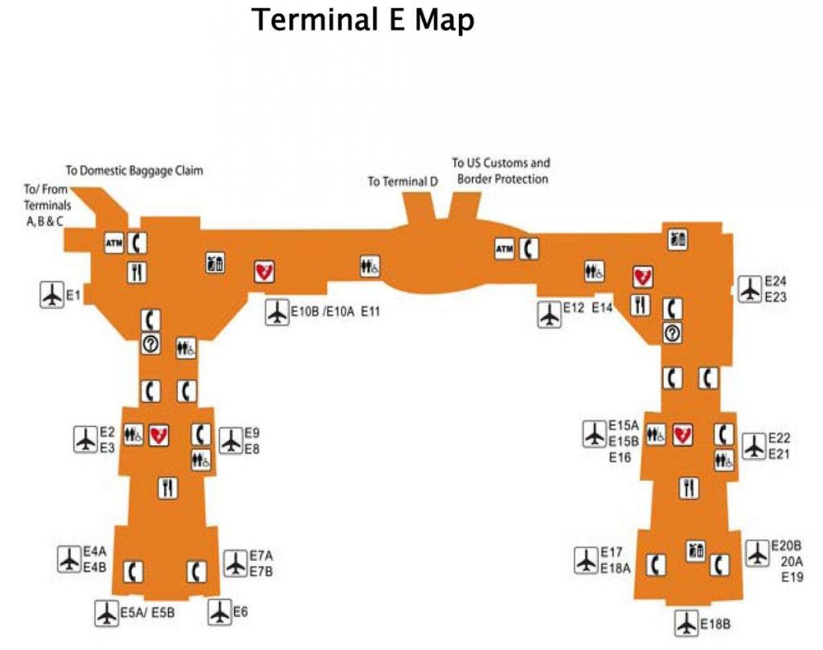 Хюстън летище терминал електронна карта