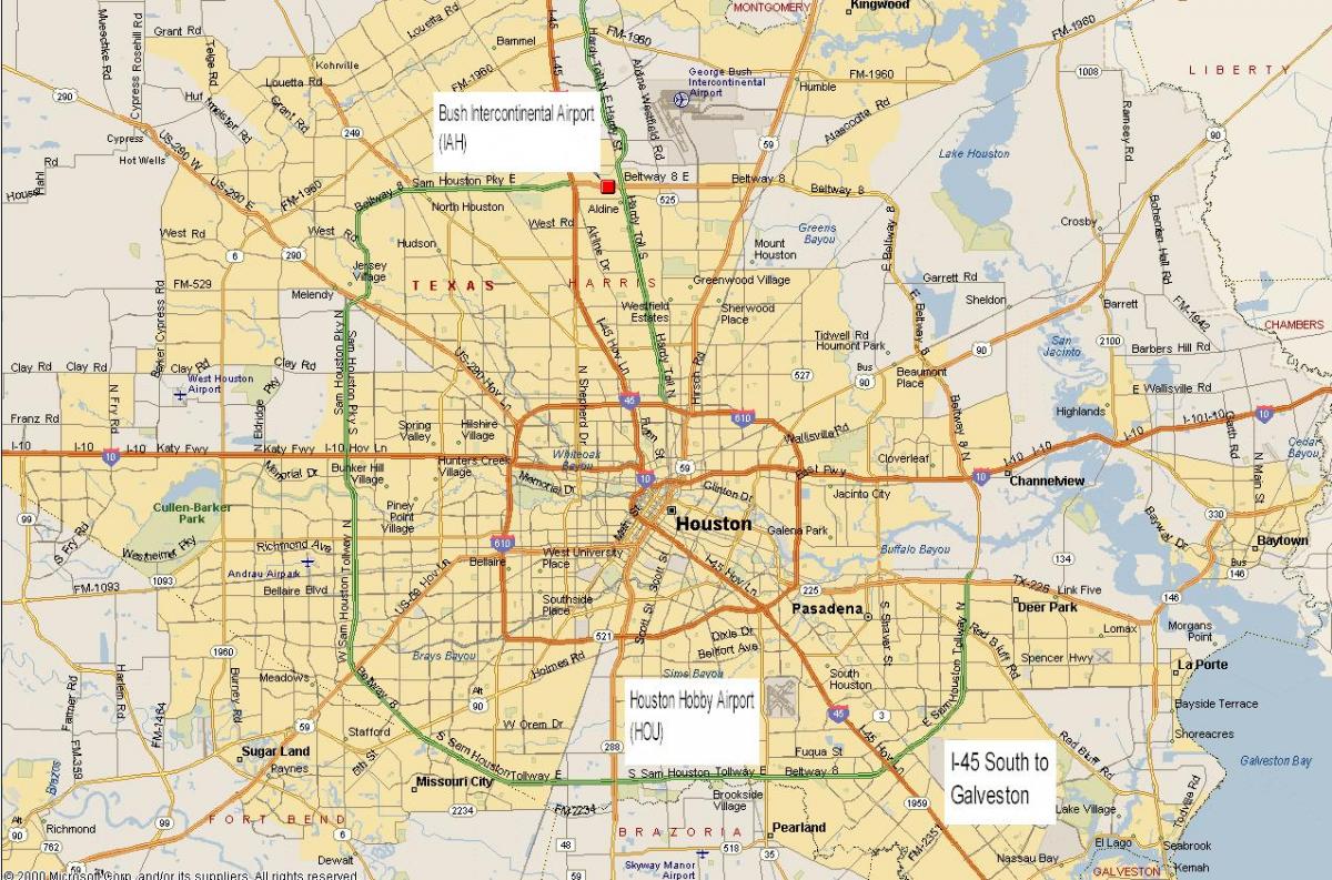 карта на метрото Хюстън