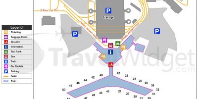 Карта Хюстън летище