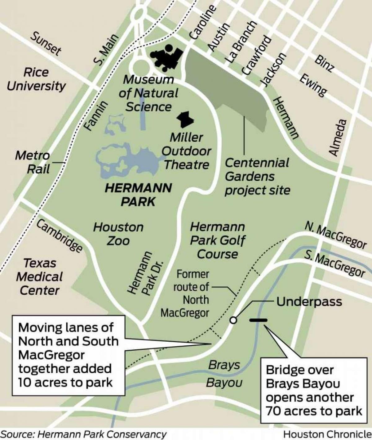 карта на Херман парк