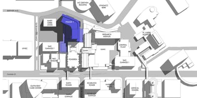 Методистская болница Хюстън картата